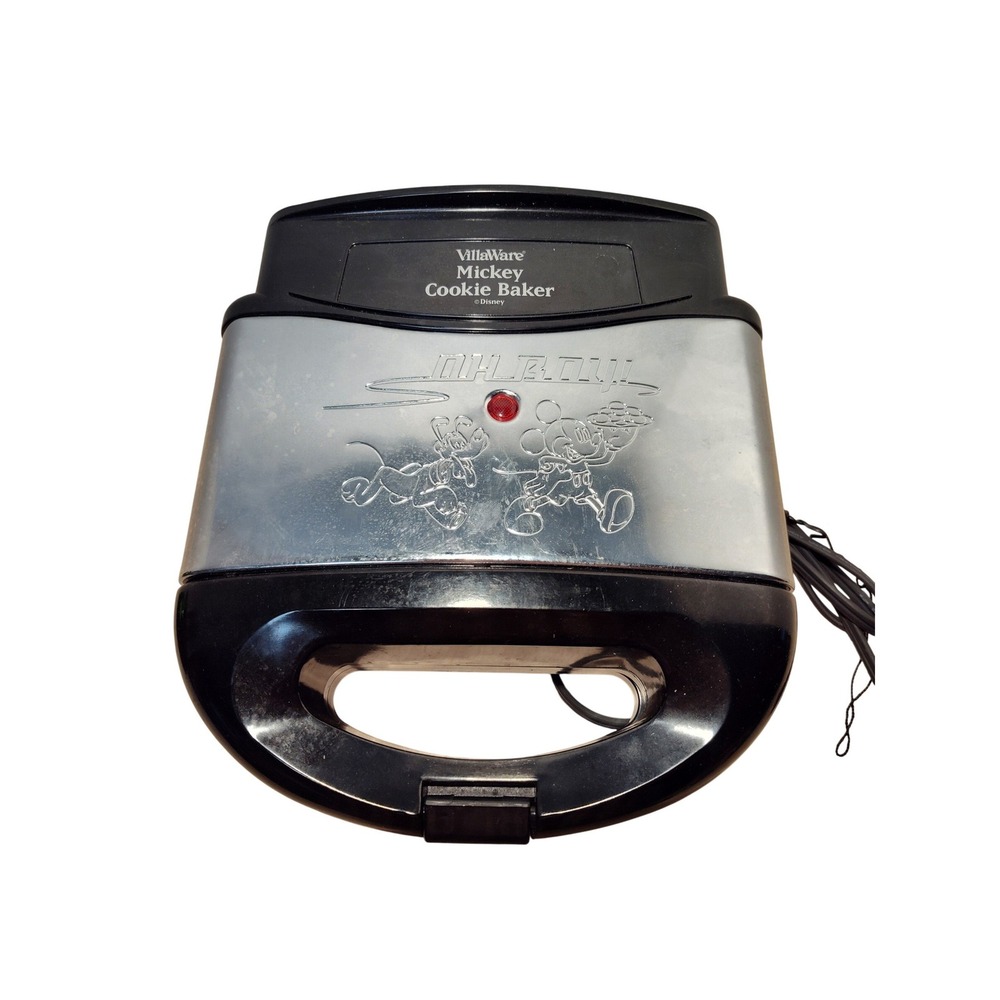 VillaWare‎ Mickey Cookie Baker Disney OS Black Silver Excellent 5555-04 Oh Boy